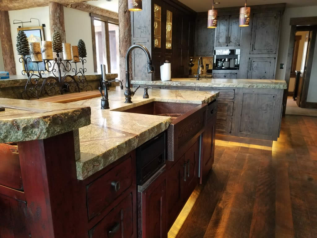 Sink Area Western Custom Classic Kitchen Interior Visions Crested Butte